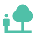 Tree and person icon