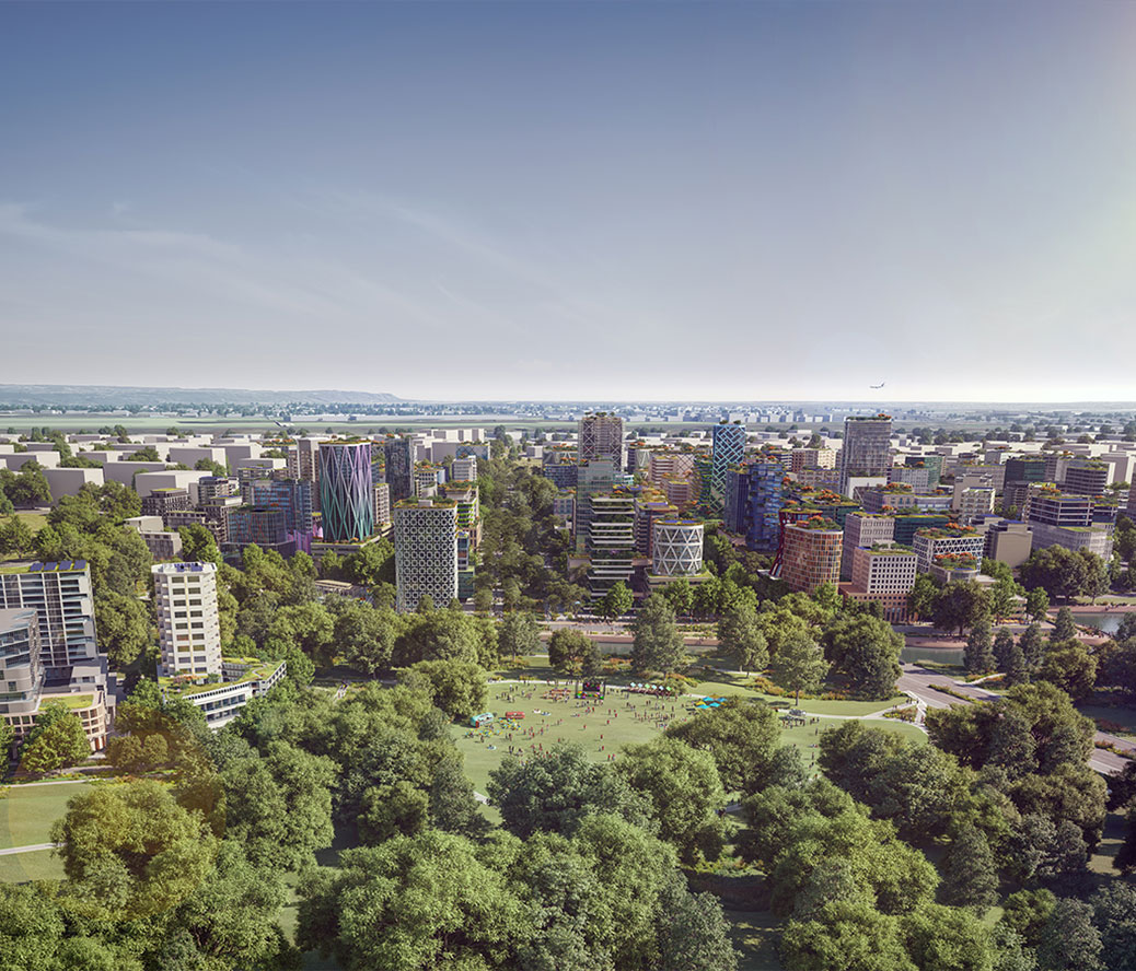 Aerial view of a city