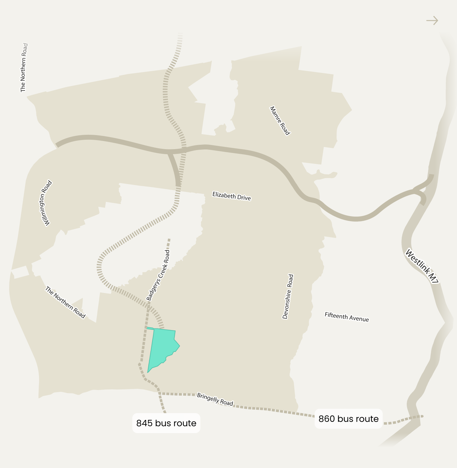 Bradfield City Map