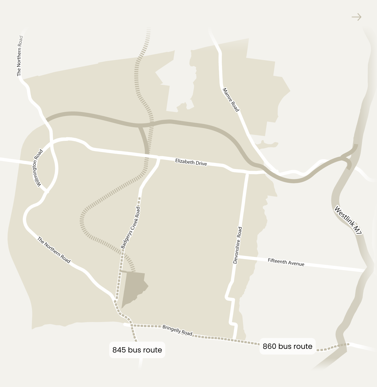 Map bradfield sydney