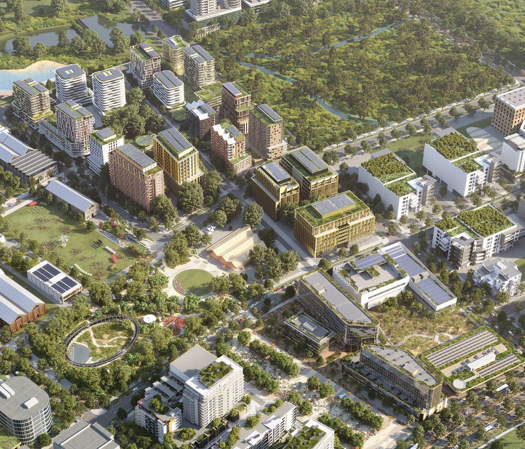 Aerial view of a city