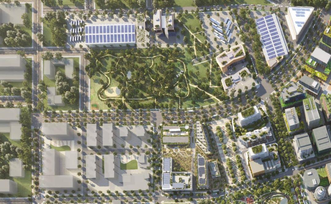 Aerial view of a city
