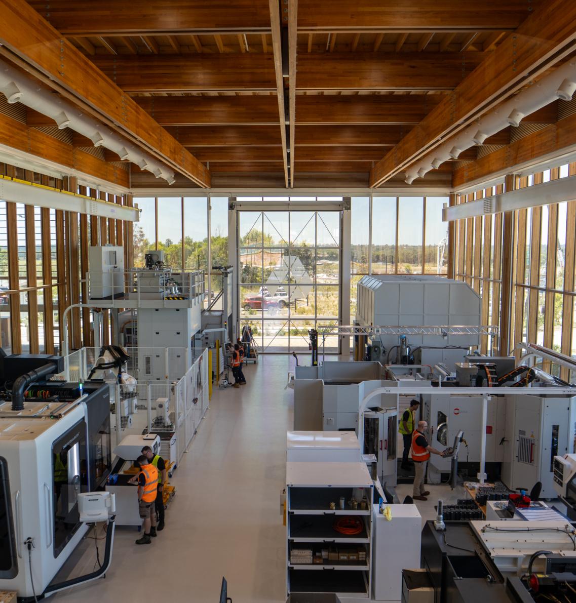 Machines and equipment in a manufacturing facility