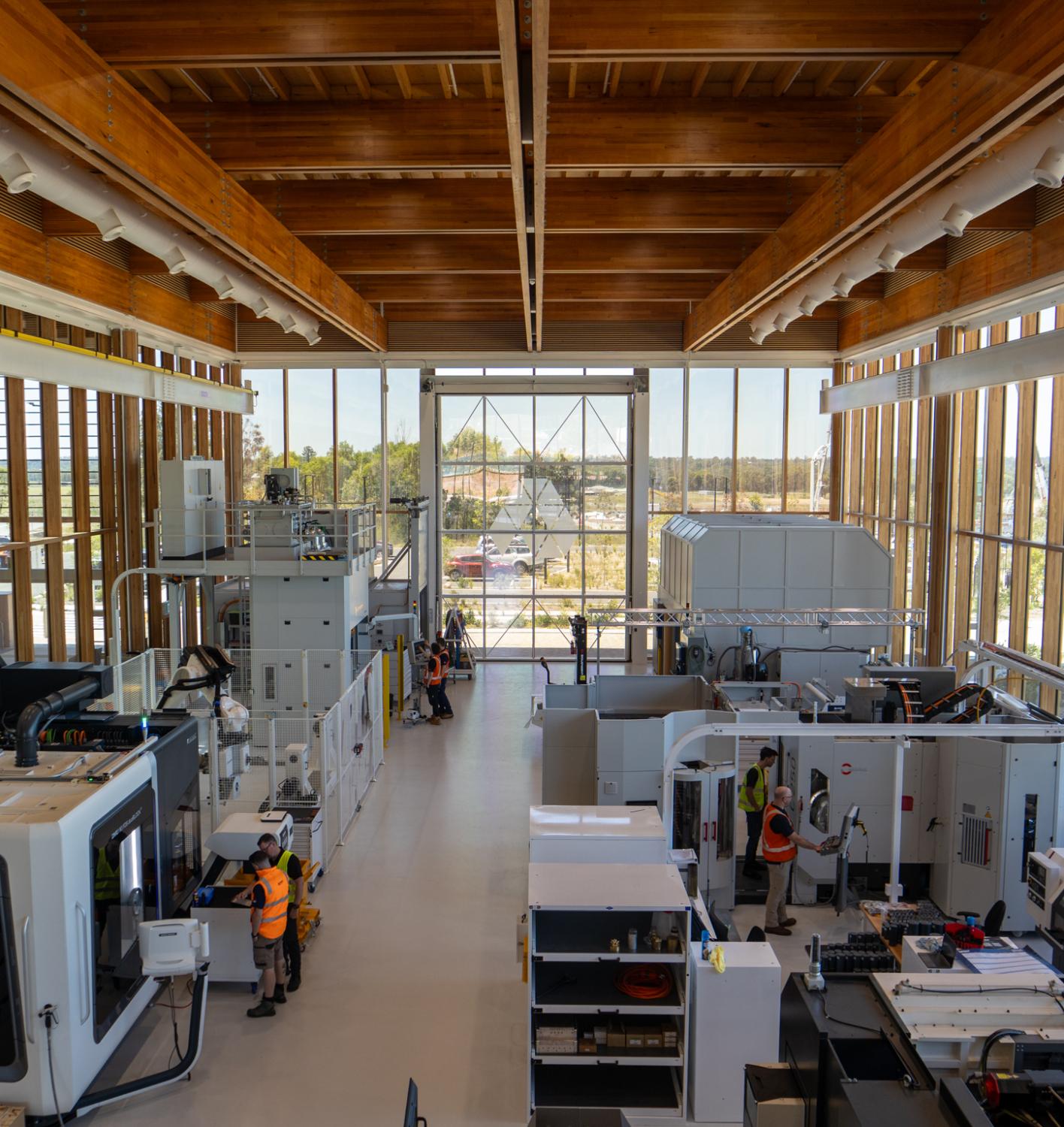 Machines and equipment in a manufacturing facility