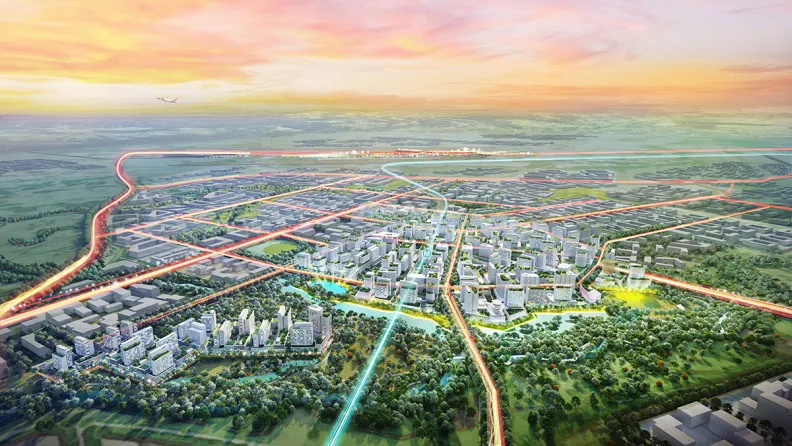 Aerial view of a city