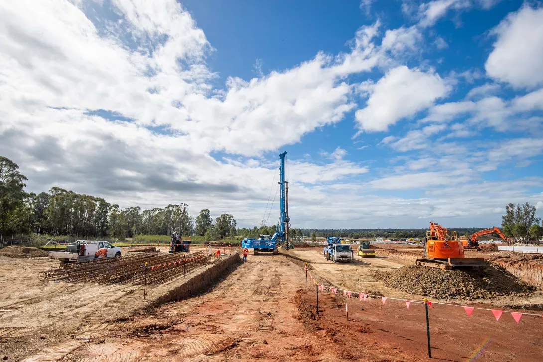 Equipment on a construction site.