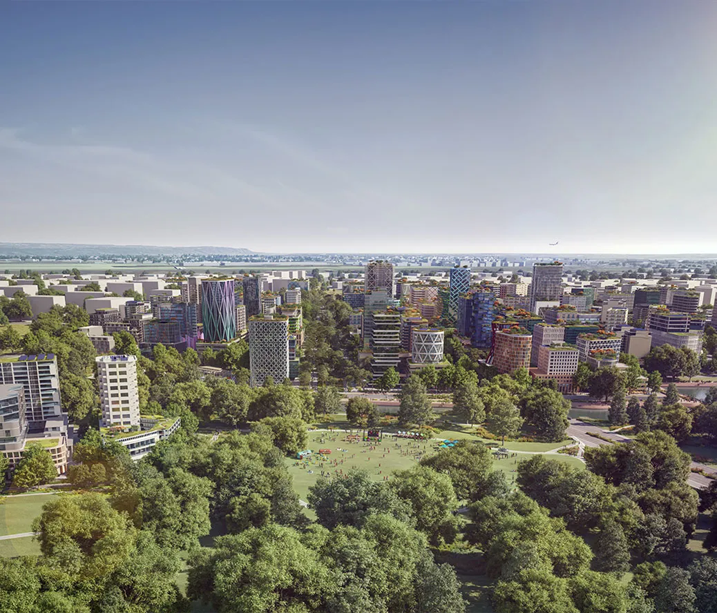 Aerial view of a city