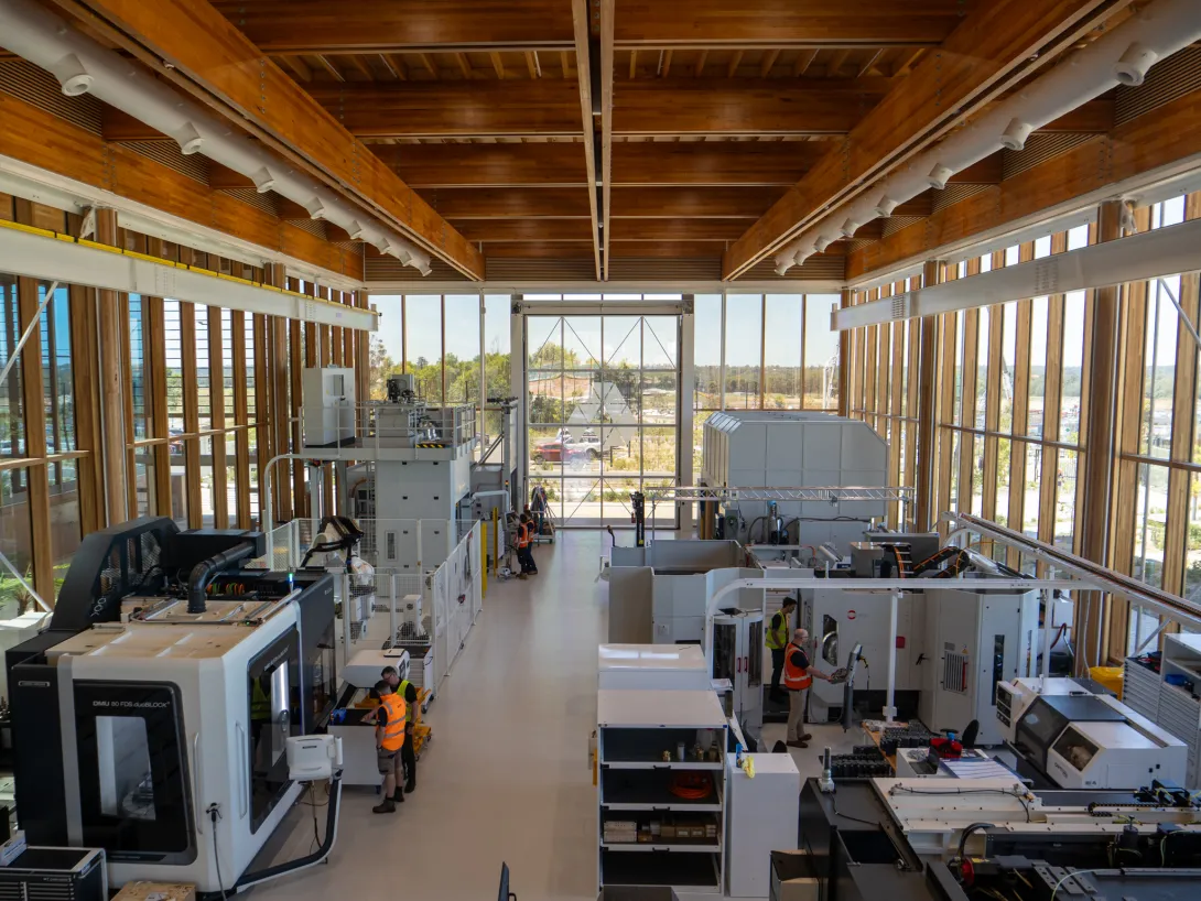 Machines and equipment in a manufacturing facility